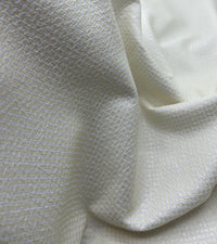 White Gold Shiny Square Liverpool Bullet Stretch Fabric - T9 Fabrics