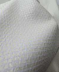 White Gold Shiny Square Liverpool Bullet Stretch Fabric - T9 Fabrics