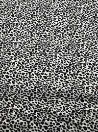 White Leopard Print 8x4 Wide Rib Stretch Fabric - T9 Fabrics