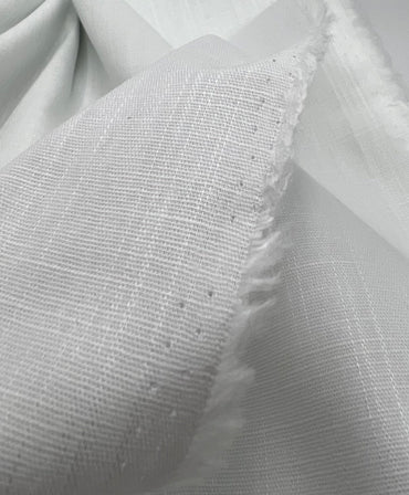 White Lightweight Cotton/Linen Linen Fabric - T9 Fabrics