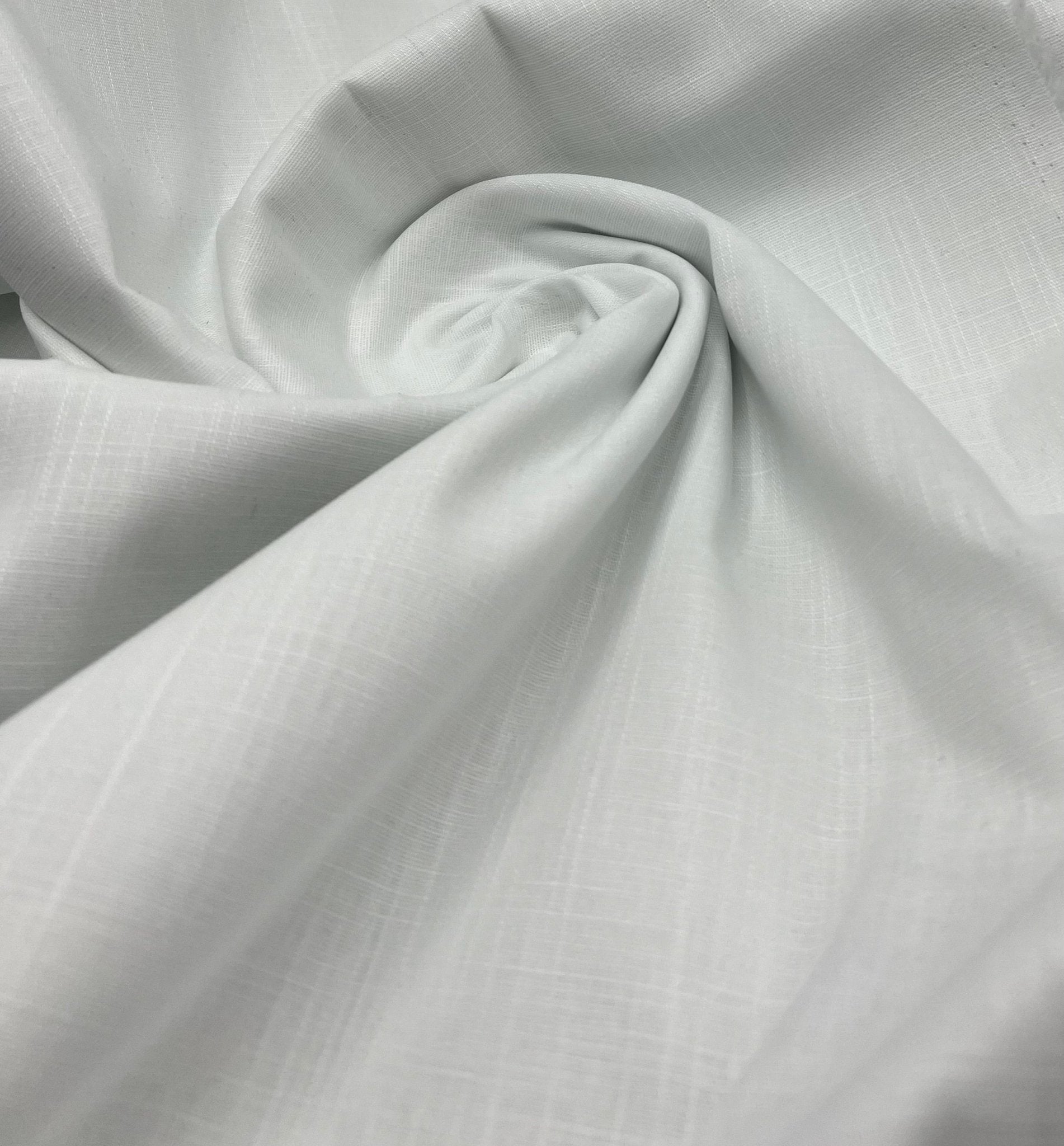 White Lightweight Cotton/Linen Linen Fabric - T9 Fabrics