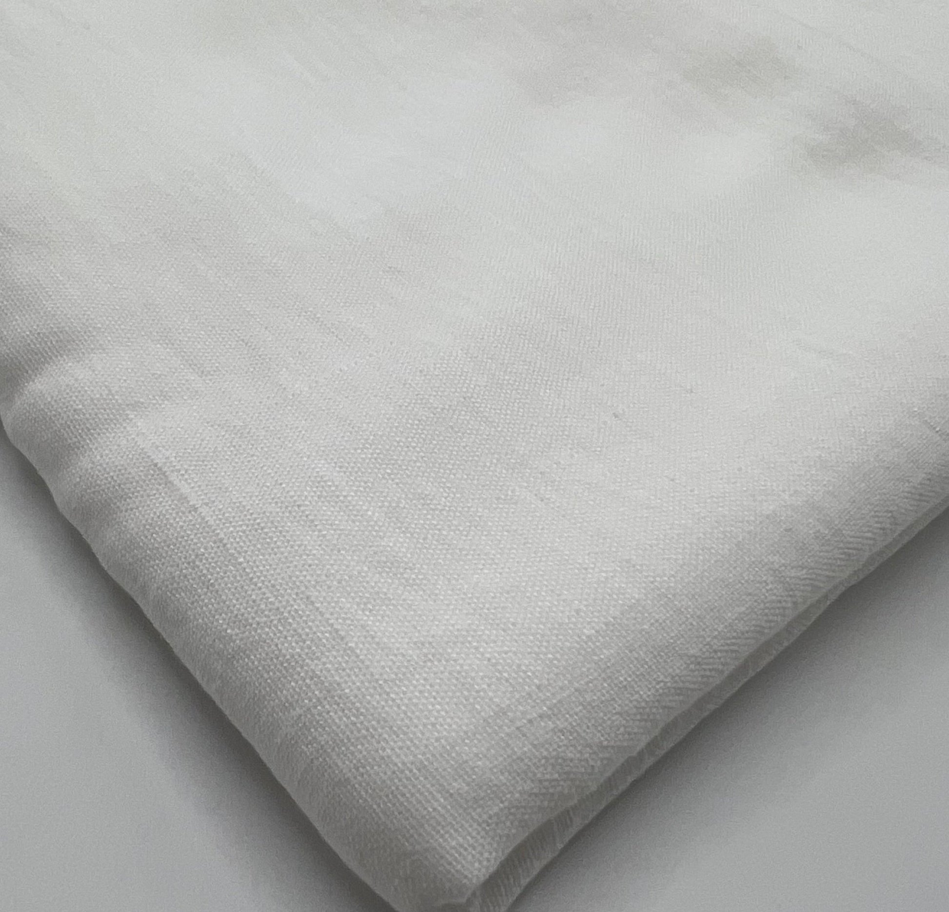 White Polyester Linen Non Stretch Fabric - T9 Fabrics