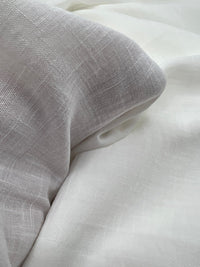 White Polyester Linen Non Stretch Fabric - T9 Fabrics