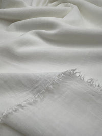 White Polyester Linen Non Stretch Fabric - T9 Fabrics