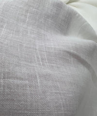 White Polyester Linen Non Stretch Fabric - T9 Fabrics