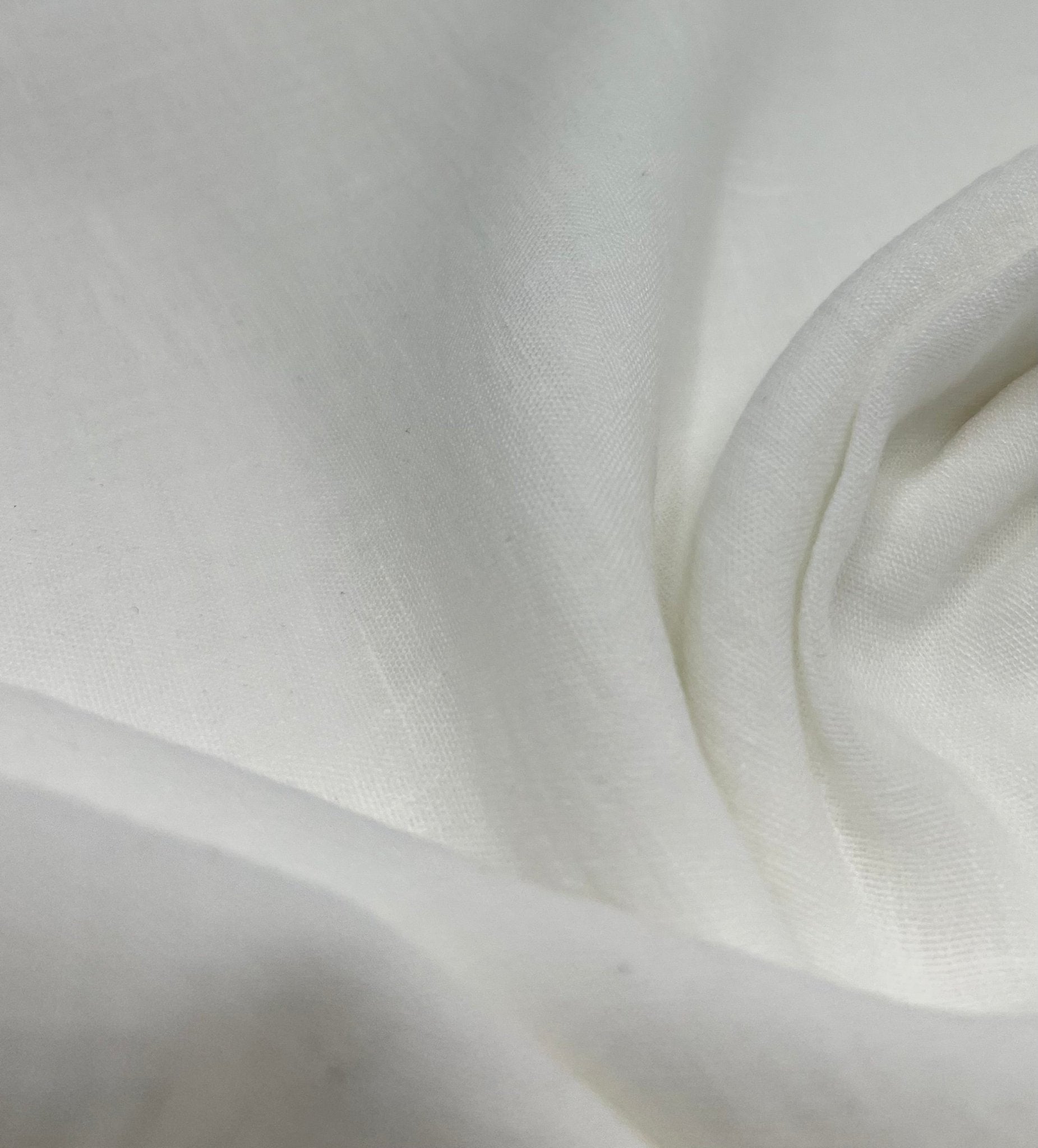 White Polyester Linen Non Stretch Fabric - T9 Fabrics