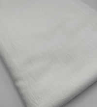 White Polyester Linen Non Stretch Fabric - T9 Fabrics