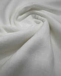 White Polyester Linen Non Stretch Fabric - T9 Fabrics