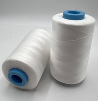 White Sewing Thread Spun Polyester 120's Overlocking 5000 Yards - T9 Fabrics