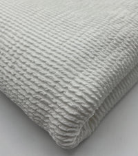 White Thick Rope Rib 2 Way Stretch Fabric - T9 Fabrics