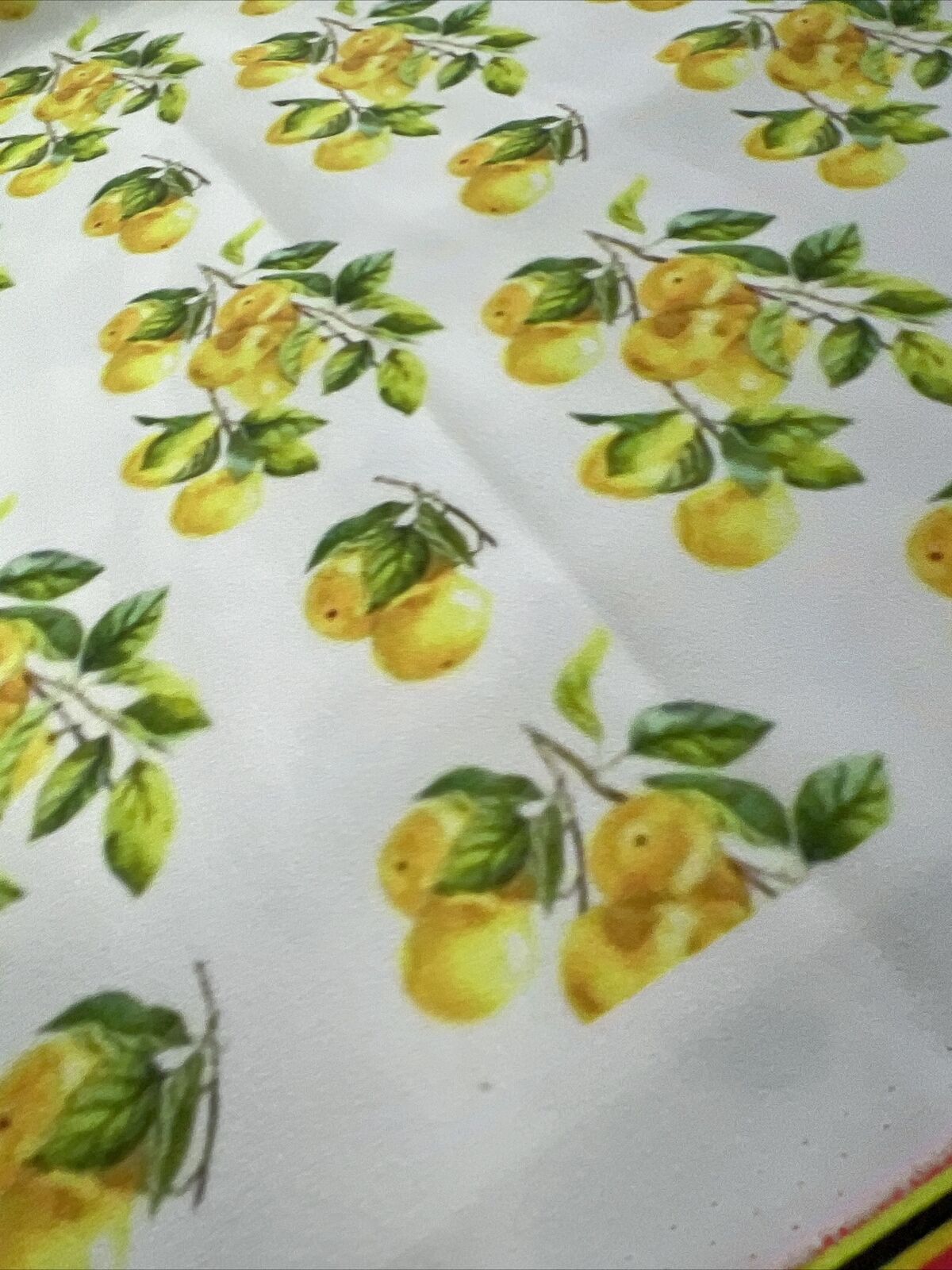 Yellow Fruit Printed Scuba Crepe Jersey Fabric 4 Way Stretch - T9 Fabrics