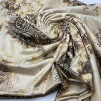 Yellow Gold Print Soft Touch Stretch Fabric - T9 Fabrics