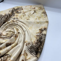 Yellow Gold Print Soft Touch Stretch Fabric - T9 Fabrics