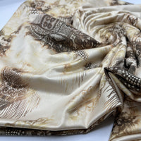 Yellow Gold Print Soft Touch Stretch Fabric - T9 Fabrics