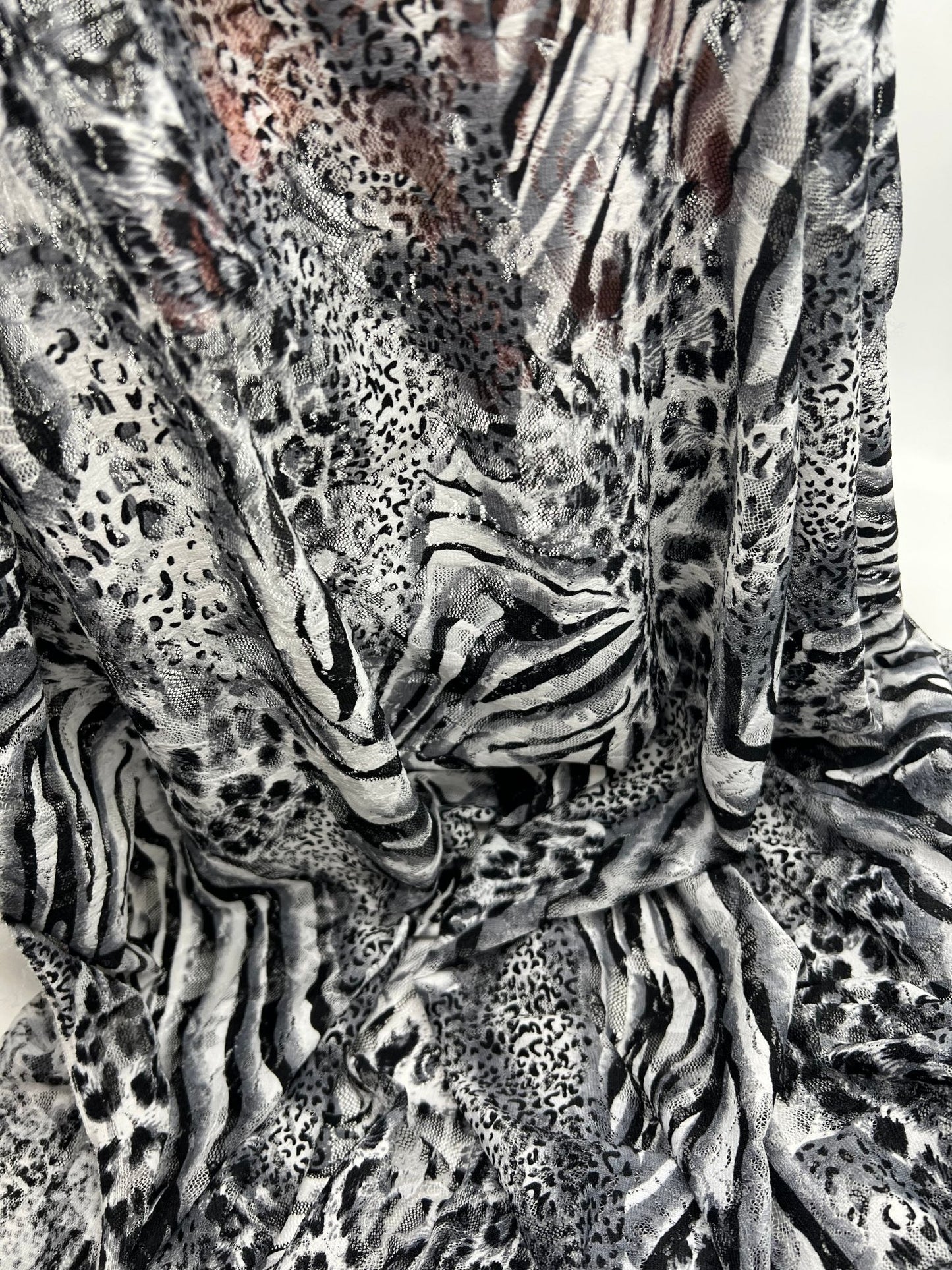 Zebra Multi Animal Lace Fabric Stretch - T9 Fabrics