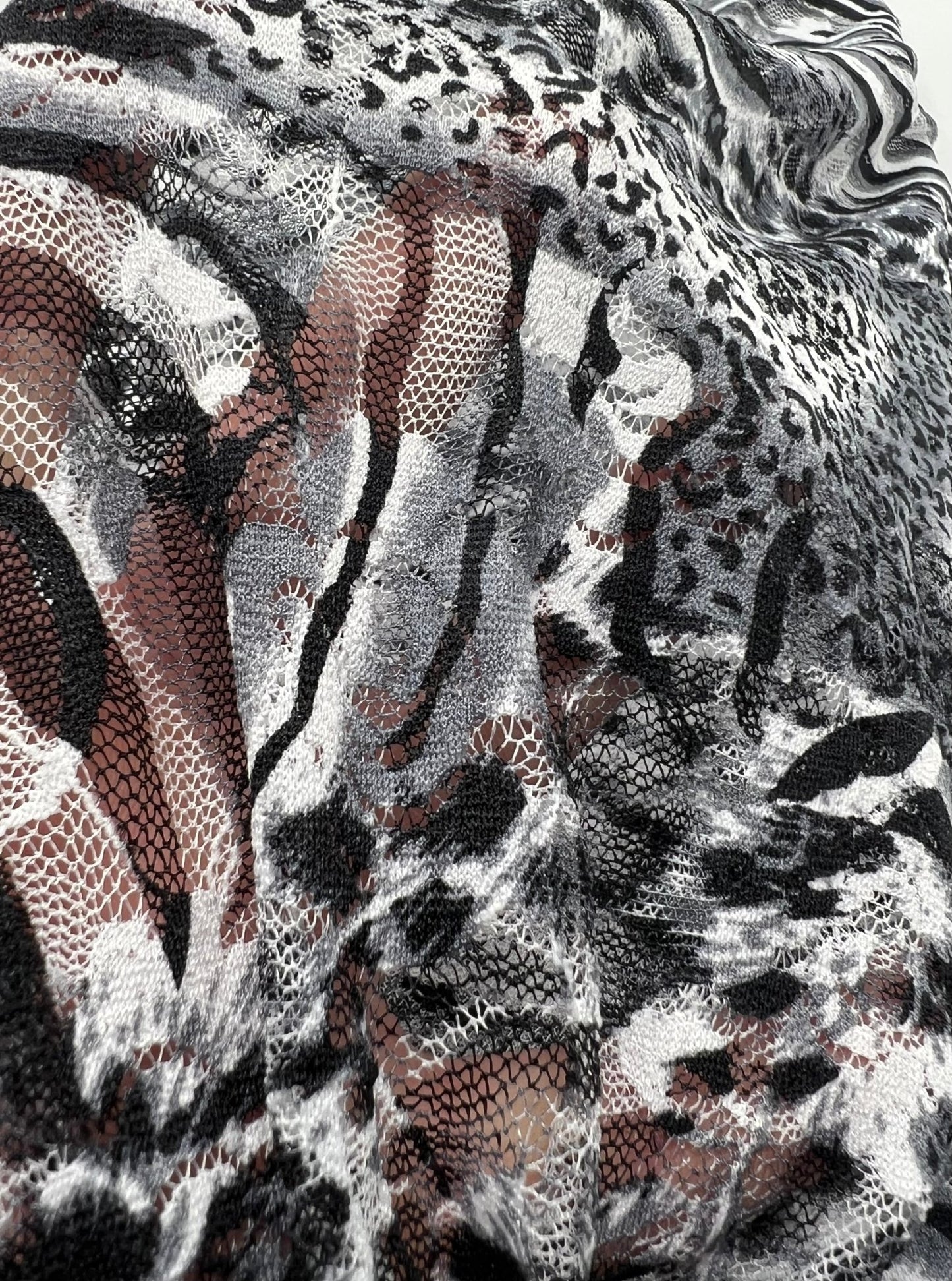 Zebra Multi Animal Lace Fabric Stretch - T9 Fabrics