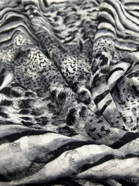 Zebra Multi Animal Lace Fabric Stretch - T9 Fabrics