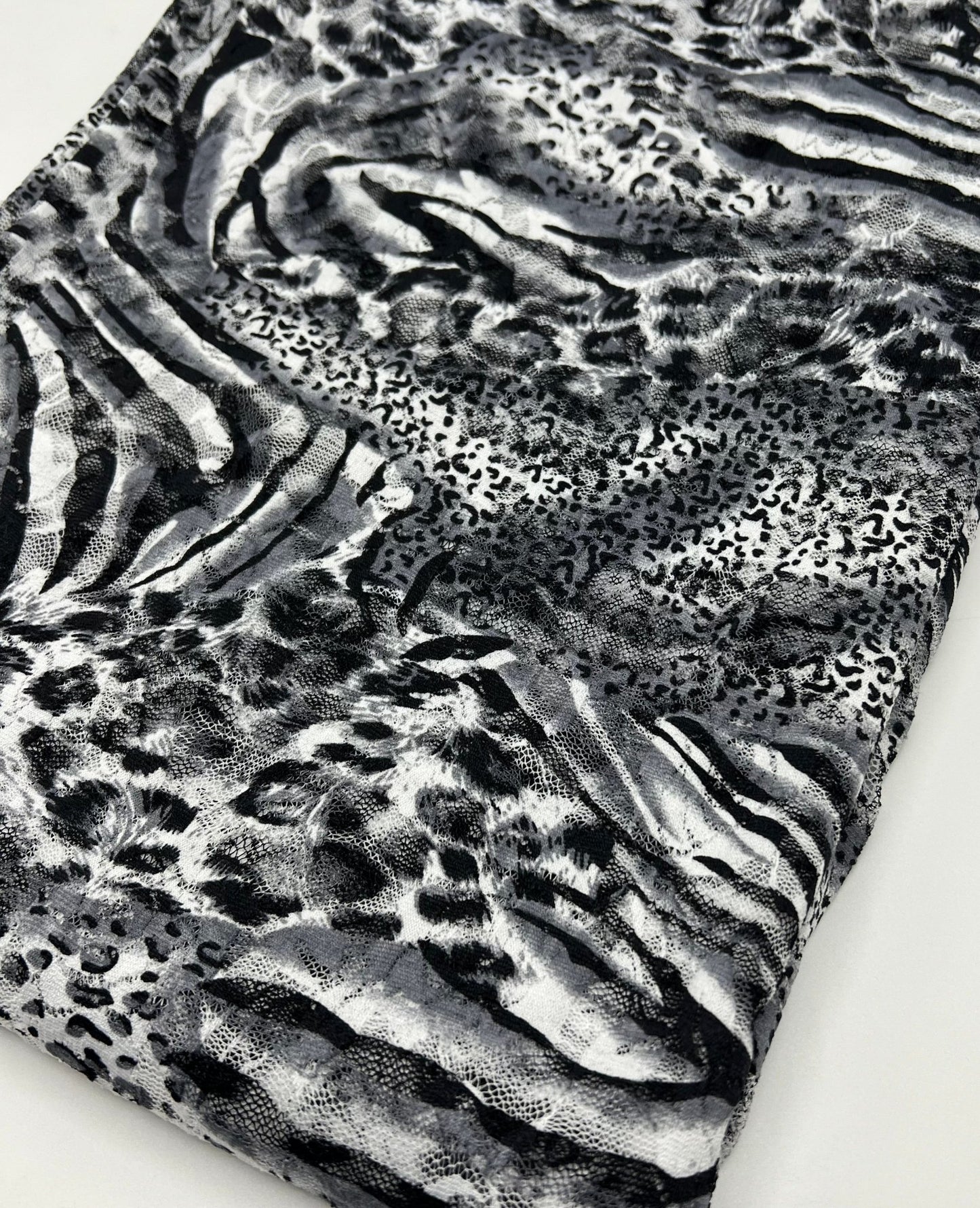 Zebra Multi Animal Lace Fabric Stretch - T9 Fabrics