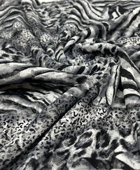 Zebra Multi Animal Lace Fabric Stretch - T9 Fabrics